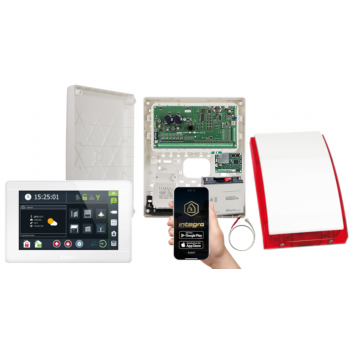 ZESTAW ALARMOWY SATEL INTEGRA 128 PLUS + INT-TSI-W + OPU-3P + AWT800 + 17Ah + INT-GSM LTE + SP-4001R